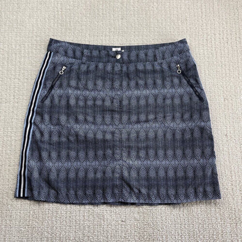 Daily Sports Womens Size 16 Golf Tennis Skort Blue Psychedelic Geometric AOP